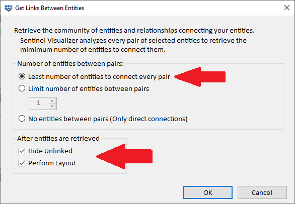 Get Links Between Entities Dialog