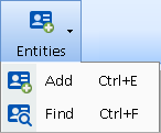 Visualizer Toolbar Entity Add and Find